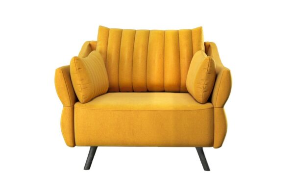 Boho Style KAWOLA Sessel CELIA Polstersessel Stoff gelb im onlineshop kaufen