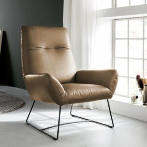 Industriell KAWOLA Sessel BISA hellbraun im onlineshop kaufen