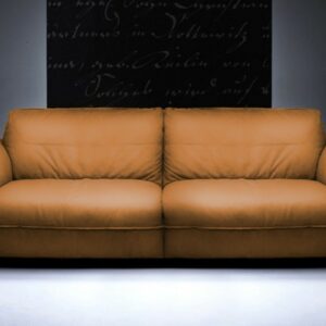 Boho Style KAWOLA Sofa DAVITO 3-Sitzer Megasofa Leder cognac im onlineshop kaufen