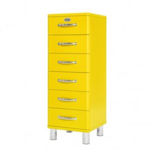 Industriell Tenzo Kommode MALIBU mit 6 Schubladen gelb im onlineshop kaufen