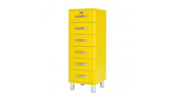 Industriell Tenzo Kommode MALIBU mit 6 Schubladen gelb im onlineshop kaufen