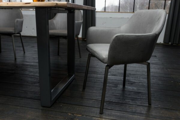 Brooklyn Loft 2er Set Stuhl Loui Sessel drehbar Microfaser Esszimmerstuhl hellgrau im onlineshop kaufen