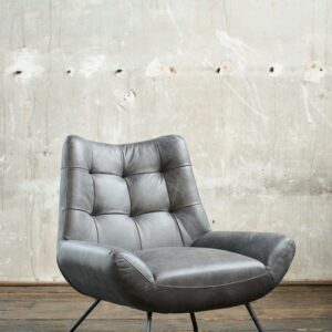Brooklyn Loft KAWOLA Sessel Snooze Leder grau B/H/T: 82x93x76cm im onlineshop kaufen
