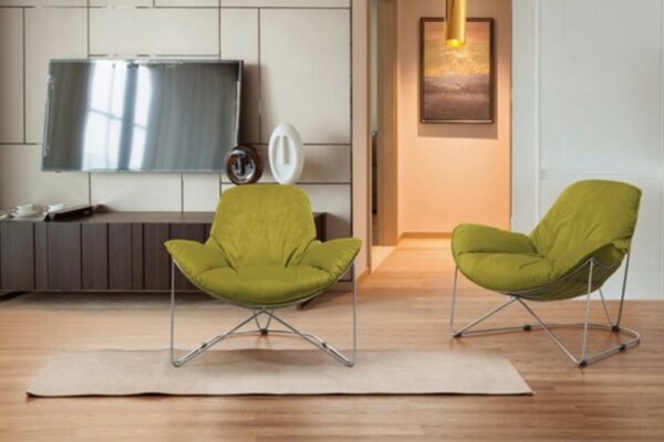 Boho Style KAWOLA Sessel OSCA Loungesessel Stoff grün (B/H/T) 80x72x90cm im onlineshop kaufen