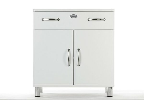 Industriell Tenzo Kommode Malibu 5127 - 2 Türen / 1 Schublade - Weiß im onlineshop kaufen