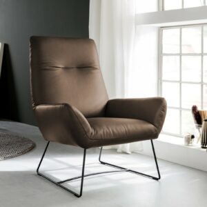 Industriell KAWOLA Sessel BISA dunkelbraun im onlineshop kaufen