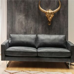 Brooklyn Loft KAWOLA Sofa ALINE Ledersofa 3,5-Sitzer Leder schwarz im onlineshop kaufen