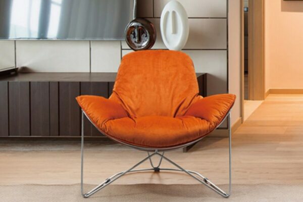 Boho Style KAWOLA Sessel OSCA Loungesessel Relax-Sessel Stoff orange (B/H/T) 80x72x90cm im onlineshop kaufen