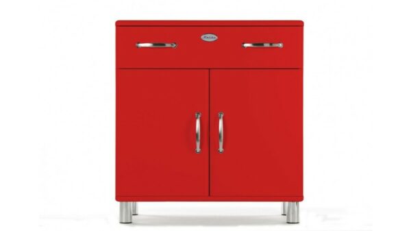 Industriell Tenzo Kommode Malibu 5127 - 2 Türen / 1 Schublade - Rot im onlineshop kaufen