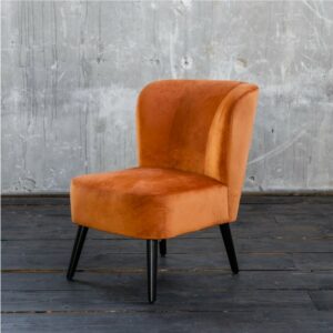 Designstühle KAWOLA Sessel MINGO Bezug Velvet orange im onlineshop kaufen