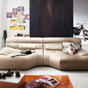 BigSofa KAWOLA Big Sofa TARA Wohnlandschaft Stoff beige 292x75x148cm (B/H/T) im onlineshop kaufen