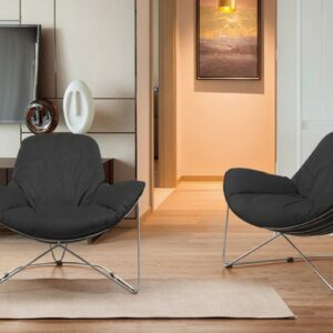 Boho Style KAWOLA Sessel OSCA Loungesessel Relax-Sessel Stoff schwarz (B/H/T) 80x72x90cm im onlineshop kaufen