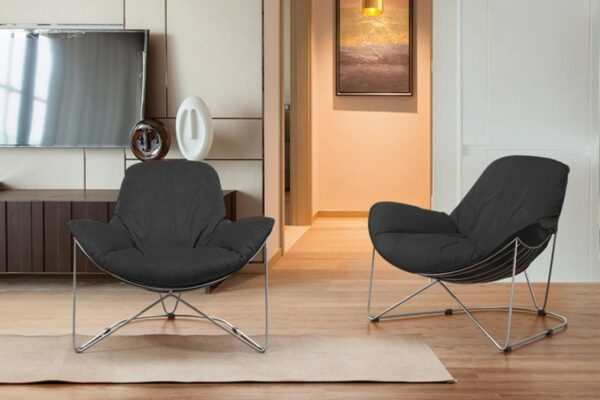 Boho Style KAWOLA Sessel OSCA Loungesessel Relax-Sessel Stoff schwarz (B/H/T) 80x72x90cm im onlineshop kaufen