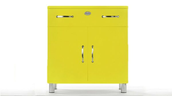 Industriell Tenzo Kommode Malibu 5127 - 2 Türen / 1 Schublade - Gelb im onlineshop kaufen