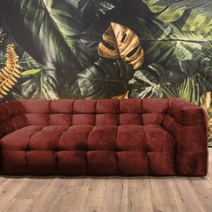 Natura KAWOLA Sofa ROSARIO 4-Sitzer Velvet bordeaux im onlineshop kaufen