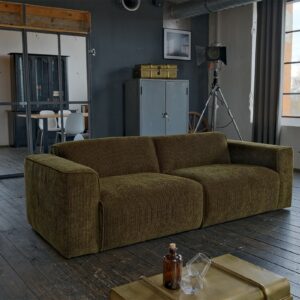 Cord is the new velvet! KAWOLA Sofa NELE 3-Sitzer Cord moosgrün im onlineshop kaufen