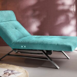 Velvet Dream KAWOLA Liege AMERIVA Sessel Relaxliege Velvet smaragd Fuß chrome im onlineshop kaufen