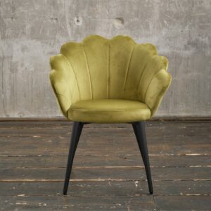 Designstühle KAWOLA Stuhl CARLA Esszimmerstuhl Velvet grün Fuß schwarz im onlineshop kaufen