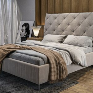 Betten KAWOLA Bett ANNY Polsterbett Velvet silber 140x200cm im onlineshop kaufen