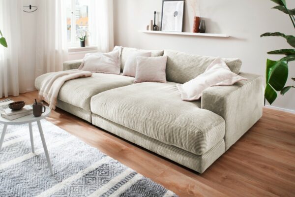 BigSofa KAWOLA Big Sofa MADELINE Cord cremeweiß im onlineshop kaufen