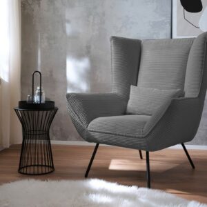 Industriell KAWOLA Sessel IVA Relaxsessel Cord grau im onlineshop kaufen
