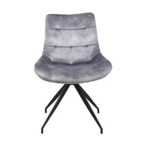 Designstühle KAWOLA Stuhl ENYA Esszimmerstuhl Velvet grau im onlineshop kaufen