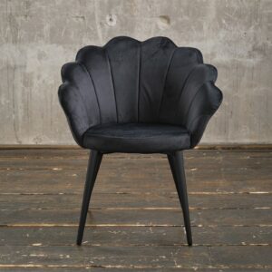 Designstühle KAWOLA Stuhl CARLA Esszimmerstuhl Velvet schwarz Fuß schwarz im onlineshop kaufen