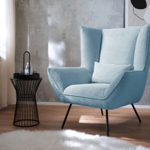Industriell KAWOLA Sessel IVA Relaxsessel Cord hellblau im onlineshop kaufen