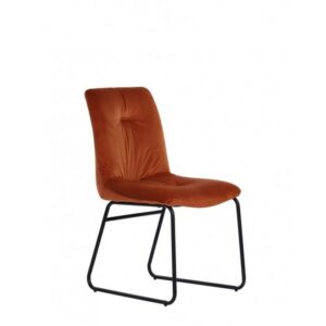 Designstühle KAWOLA Set 2x Stuhl ZITA Esszimmerstuhl Velvet orange im onlineshop kaufen