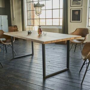 Esstische KAWOLA Tisch FREY Esszimmertisch Wildeiche massiv 180x90cm / Baumkante im onlineshop kaufen