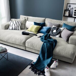 BigSofa KAWOLA Big Sofa MADELINE Stoff silber im onlineshop kaufen