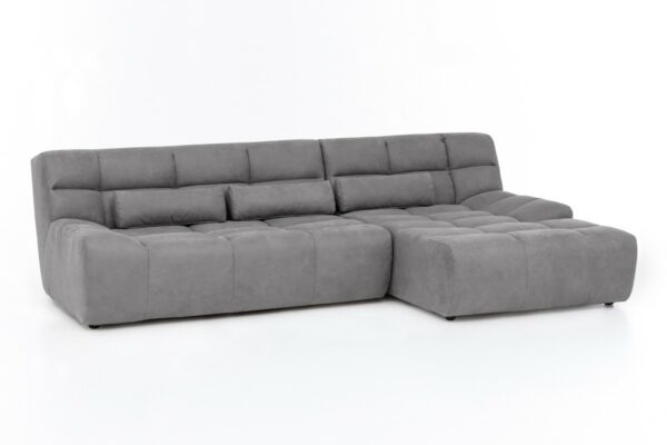 BigSofa KAWOLA Ecksofa SETO Big Sofa Recamiere rechts Microfaser grau im onlineshop kaufen