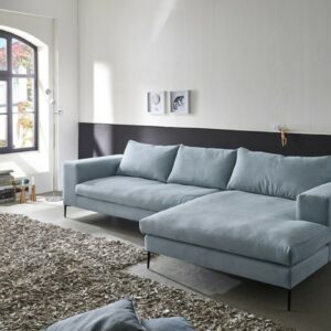 Ecksofa KAWOLA Ecksofa RORA Couch Recamiere rechts Stoff silbergrau im onlineshop kaufen
