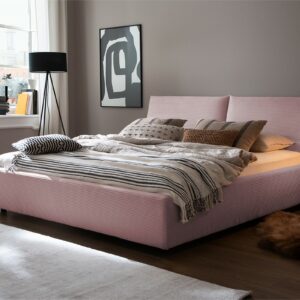 Betten KAWOLA Bett HENRY Polsterbett Cord rosa 160x200cm im onlineshop kaufen
