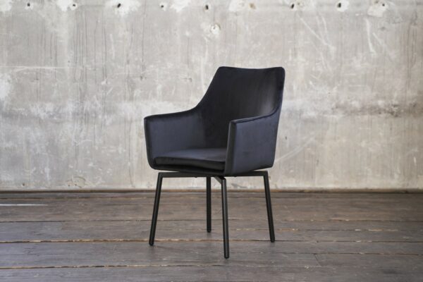 Designstühle KAWOLA Stuhl CALI Esszimmerstuhl velvet schwarz im onlineshop kaufen