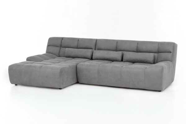 BigSofa KAWOLA Ecksofa SETO Big Sofa Recamiere links Microfaser grau im onlineshop kaufen
