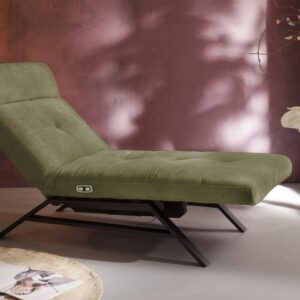 Velvet Dream KAWOLA Liege AMERIVA Sessel Relaxliege Velvet olivgrün Fuß schwarz im onlineshop kaufen