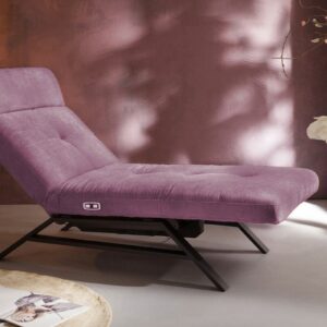 Velvet Dream KAWOLA Liege AMERIVA Sessel Relaxliege Velvet purple Fuß schwarz im onlineshop kaufen