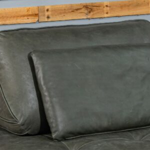 Industriell KAWOLA Rückenkissen WIOLO Leder moosgrün im onlineshop kaufen