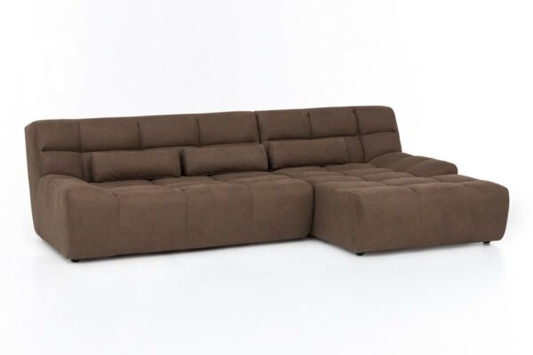 BigSofa KAWOLA Ecksofa SETO Big Sofa Recamiere rechts Microfaser braun im onlineshop kaufen
