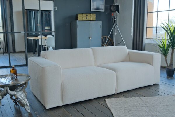 3-Sitzer KAWOLA Sofa NELE 3-Sitzer Stoff cremeweiß im onlineshop kaufen