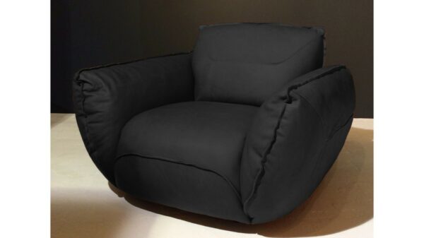 Boho Style KAWOLA Sessel DAVITO Ledersessel Leder schwarz im onlineshop kaufen