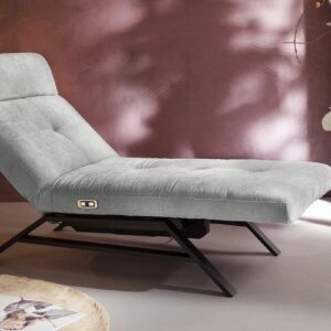 Velvet Dream KAWOLA Liege AMERIVA Sessel Relaxliege Velvet silber Fuß schwarz im onlineshop kaufen