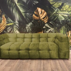 Natura KAWOLA Sofa ROSARIO 4-Sitzer Velvet moosgrün im onlineshop kaufen