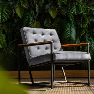 Designstühle KAWOLA Sessel ARLY Polstersessel Bezug Velvet grau im onlineshop kaufen