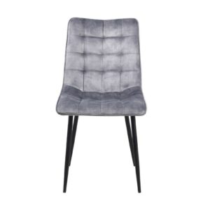 Designstühle KAWOLA Stuhl CLARA Esszimmerstuhl Velvet grau im onlineshop kaufen