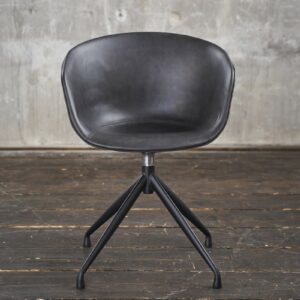 Designstühle 4x KAWOLA Stuhl DANI Esszimmerstuhl mit Drehfunktion Kunstleder grau im onlineshop kaufen