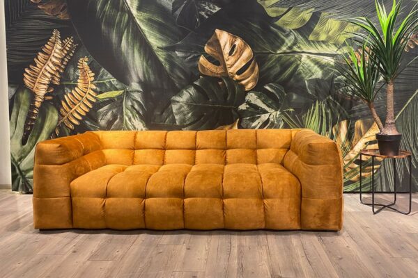 Natura KAWOLA Sofa ROSARIO 4-Sitzer Velvet gold im onlineshop kaufen