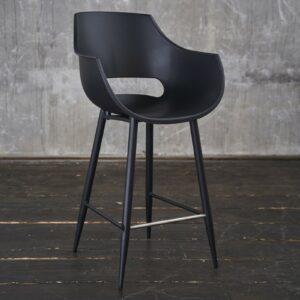 Barstühle KAWOLA Barhocker ZAJA Barstuhl Sitzhöhe 76 cm Kunststoff schwarz im onlineshop kaufen