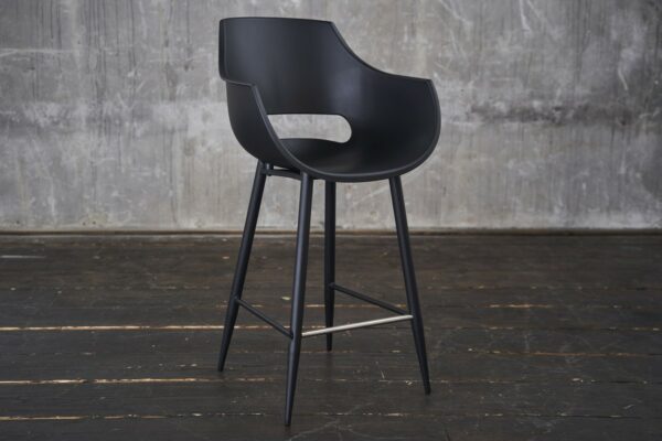 Barstühle KAWOLA Barhocker ZAJA Barstuhl Sitzhöhe 76 cm Kunststoff schwarz im onlineshop kaufen